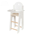 Silla de Comer Muñecas Blanca Juguete de Madera