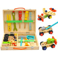 Caja de Herramientas con Bloques de Construcción Madera