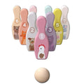 Set Juego De Bowling de Madera Animalitos 9 Bolos y 1 Pelota