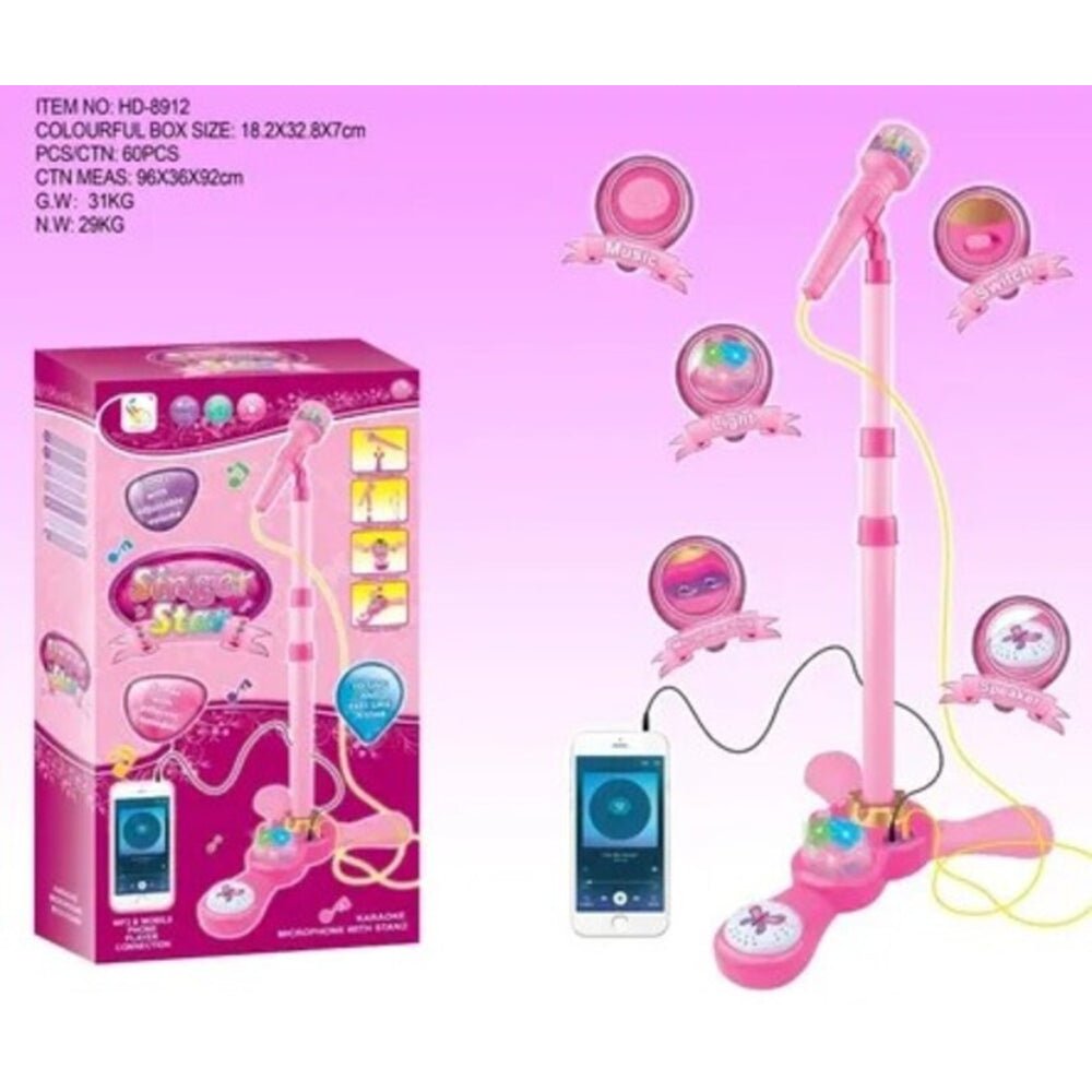 Micrófono Karaoke Infantil con MP3 Luces y Pedestal - Otuti