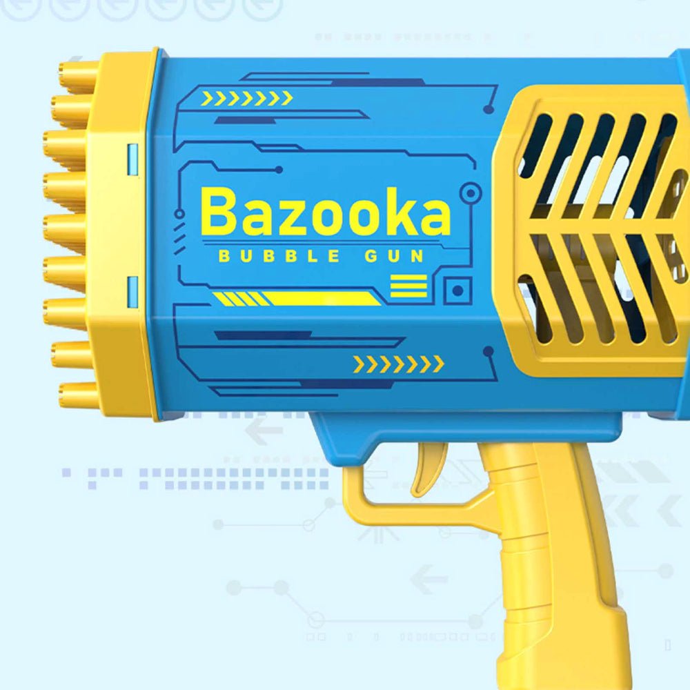 Pistola Bazooka Lanza Burbujas Multicolor Amarilla Spacezat - Otuti
